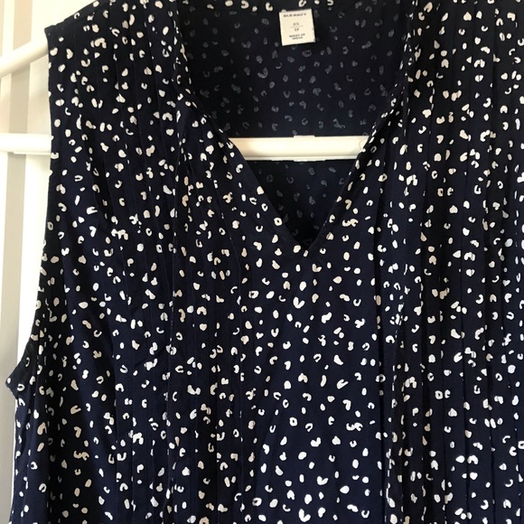 Old Navy Boho Sleeveless Swing Dress Navy and White Size XS - Picture 4 of 7